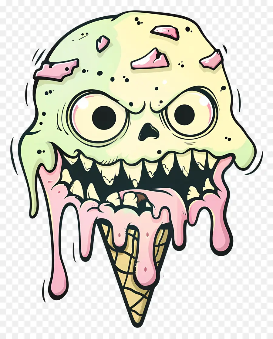 Monster Es Krim，Es Krim Cone PNG