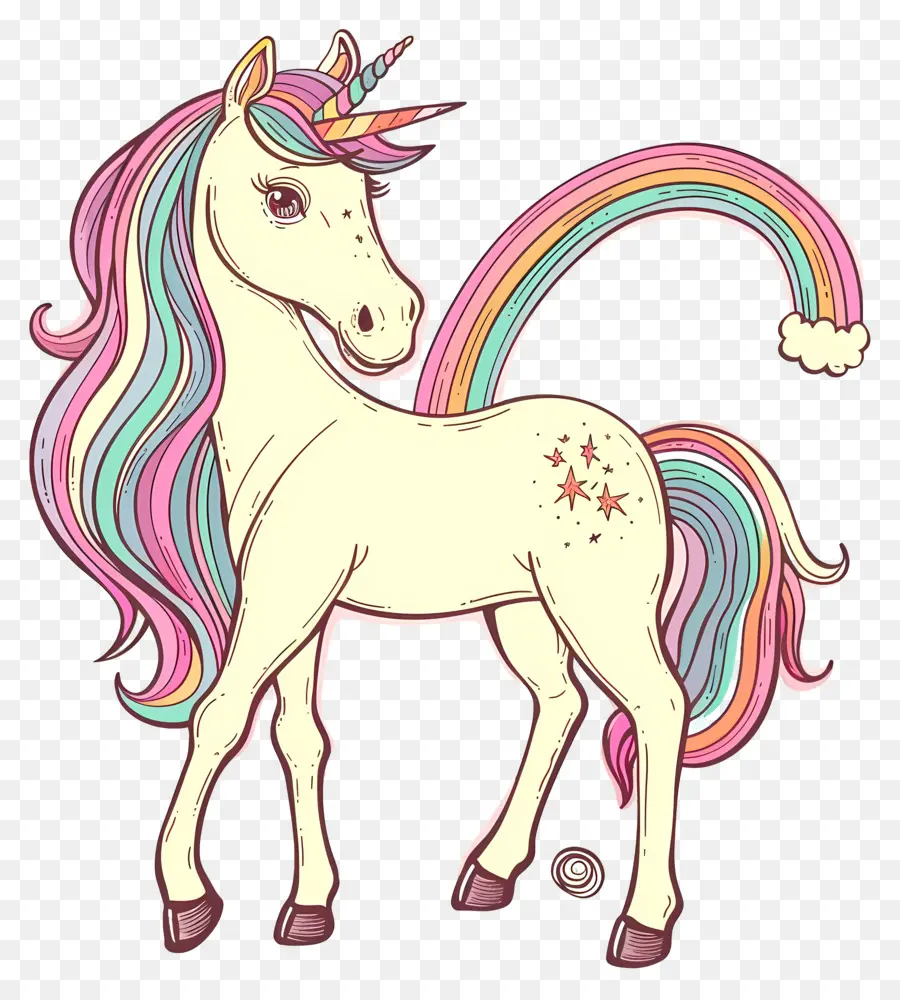 Unicorn Dengan Pelangi，Unicorn PNG