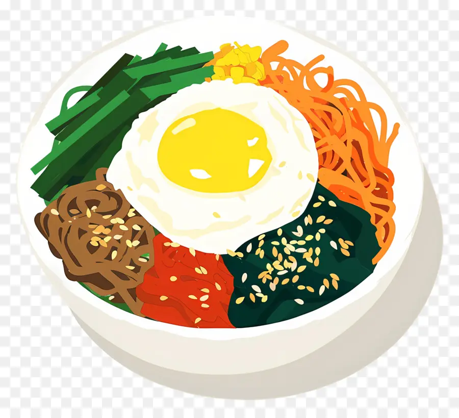 Korea Bibimbap，Mie Korea PNG