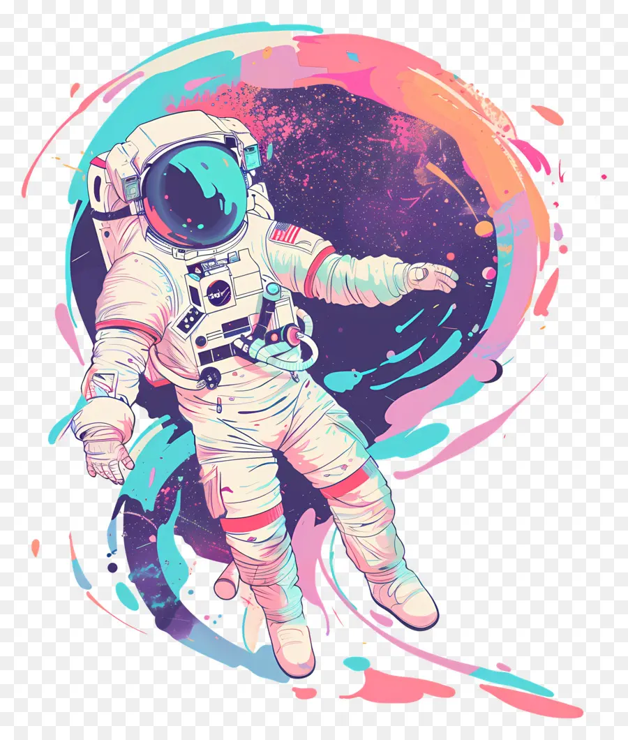 Astronot Di Ruang Angkasa，Astronot PNG