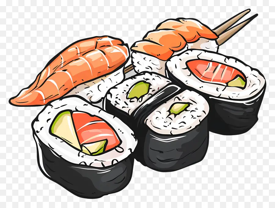 Sushi，Salad PNG