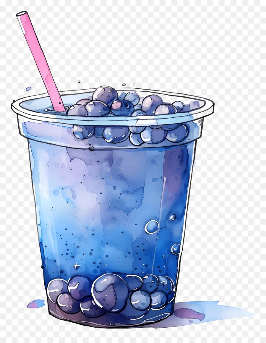 Teh Gelembung，Blueberry PNG