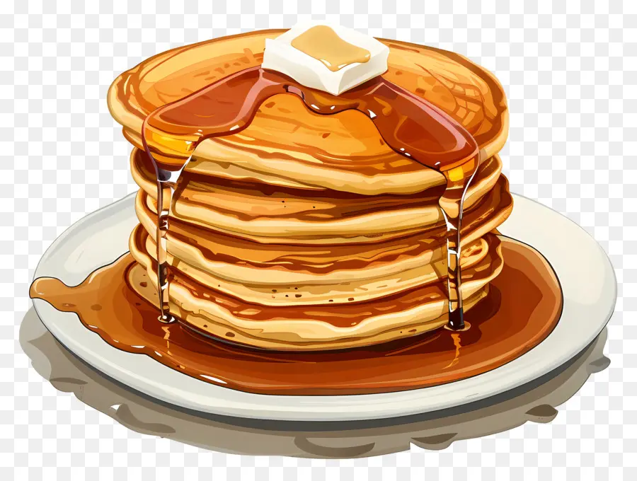 Pancake Dengan Sirup，Pancake PNG