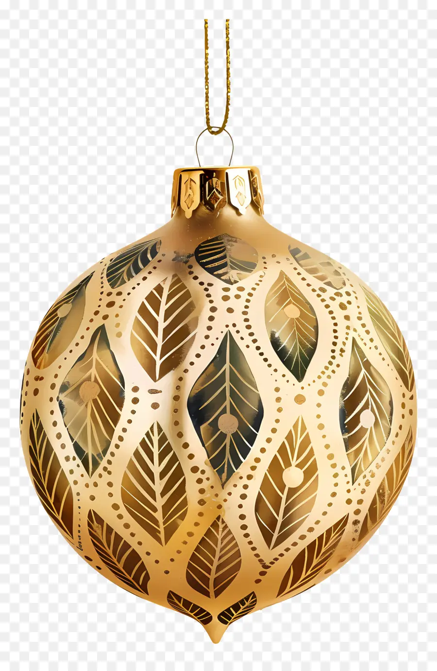 Ornamen Natal Emas，Ornamen Emas PNG