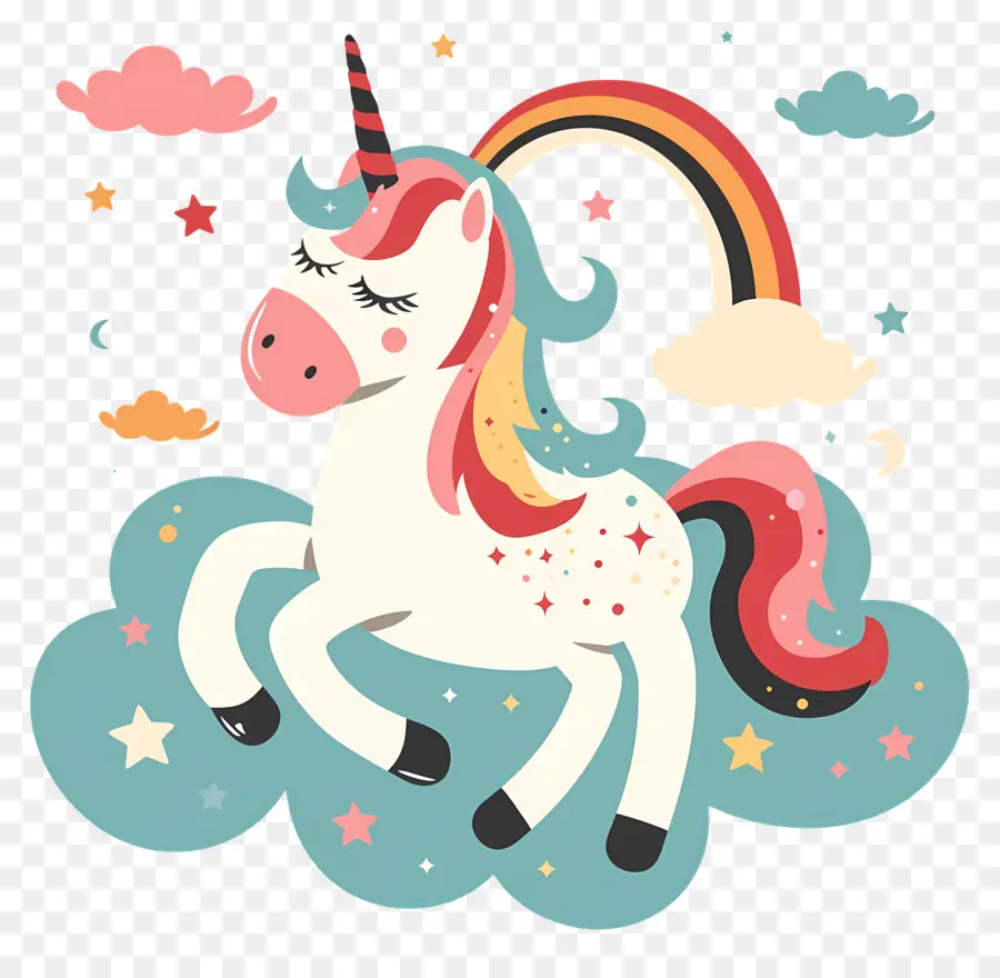 Unicorn Dengan Pelangi，Unicorn PNG