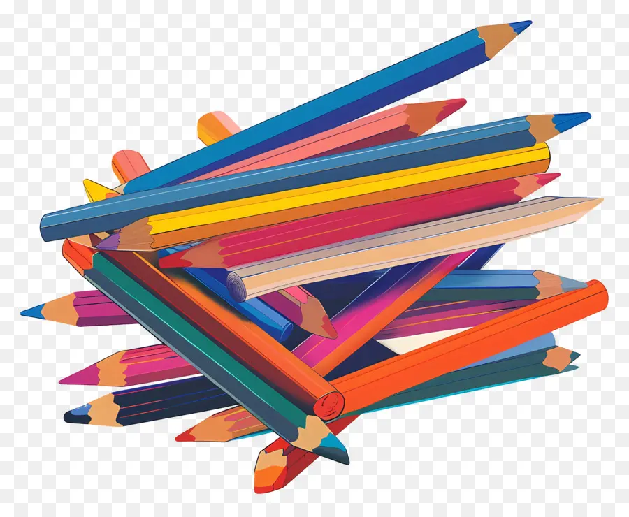 Pensil Warna，Pensil Warna  Warni PNG