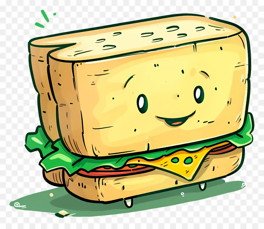 Sandwich Kartun，Selada PNG