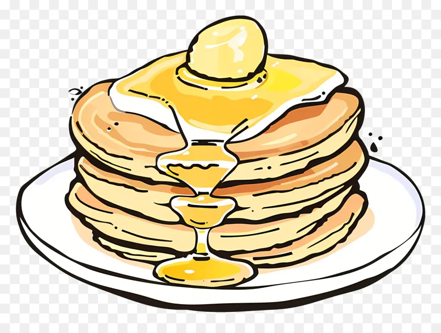 Pancake Dengan Sirup，Pancake PNG