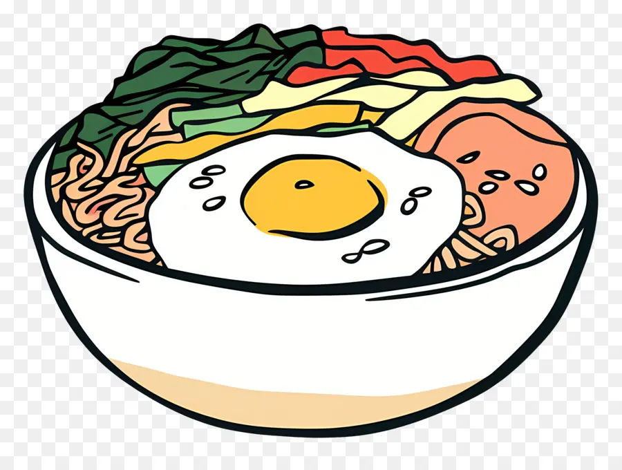 Korea Bibimbap，Mie PNG