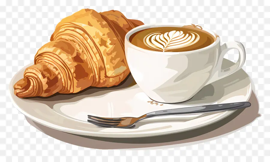 Croissant Dan Kopi，Kopi PNG