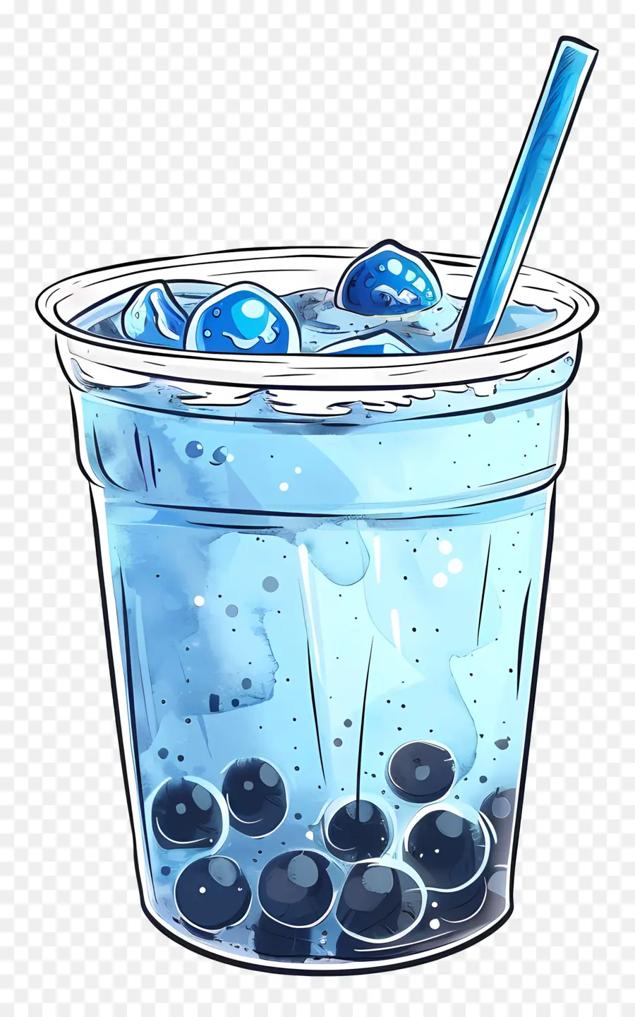 Teh Gelembung，Blueberry PNG