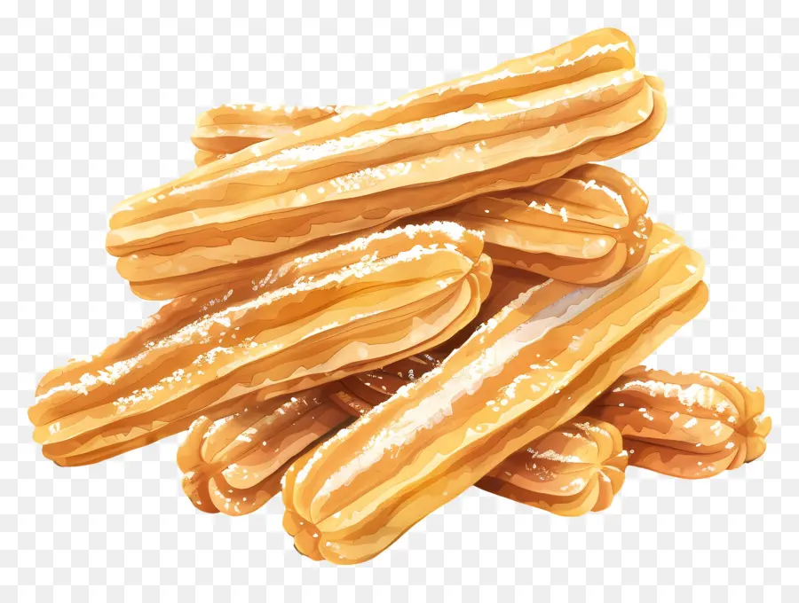 Churros，Pastry Spanyol PNG