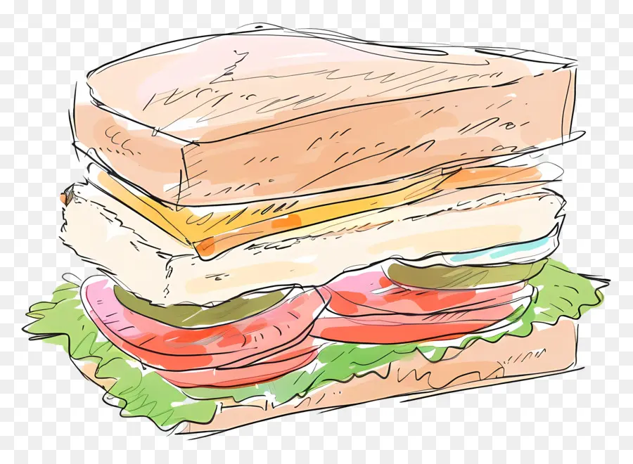 Sandwich，Handdrawn PNG