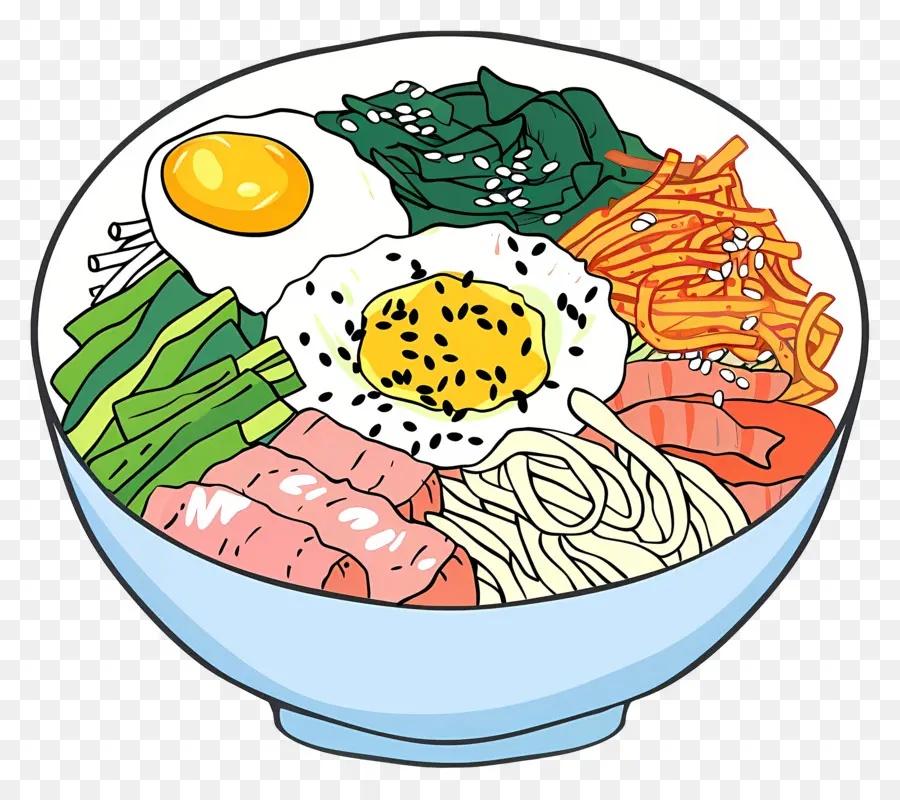 Korea Bibimbap，Mie PNG