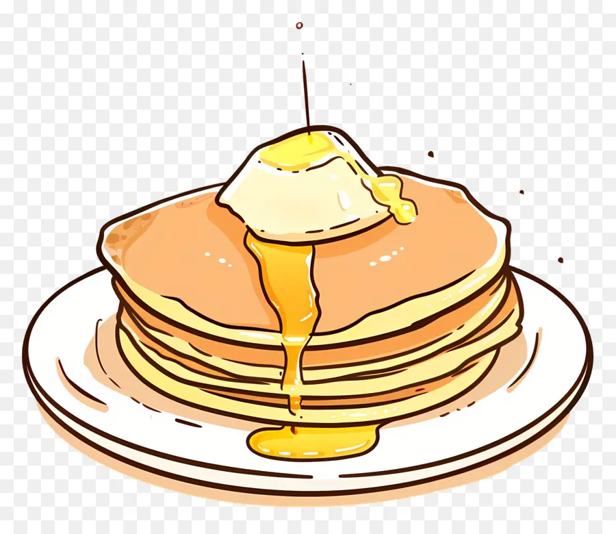 Pancake Dengan Sirup，Pancake PNG