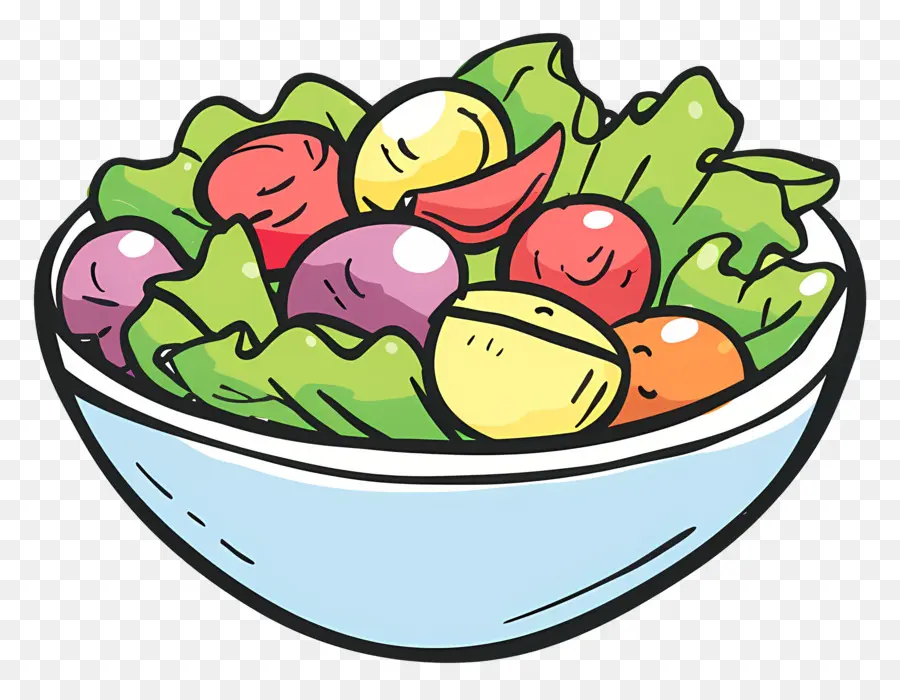 Mangkuk Salad，Salad PNG