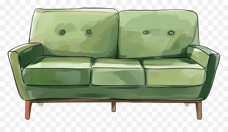 Sofa Hijau，Sofa Kulit Hijau PNG