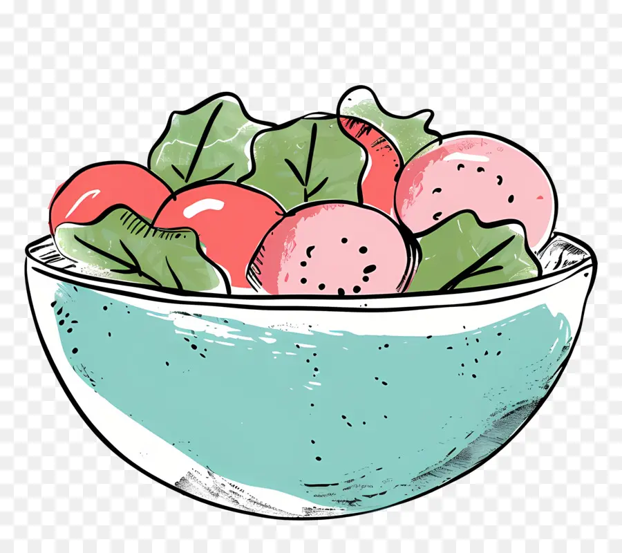 Mangkuk Salad，Salad PNG