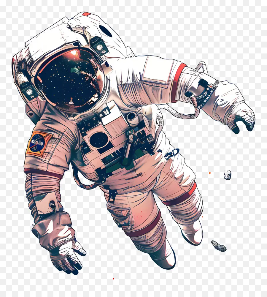 Astronot Di Ruang Angkasa，Astronot PNG