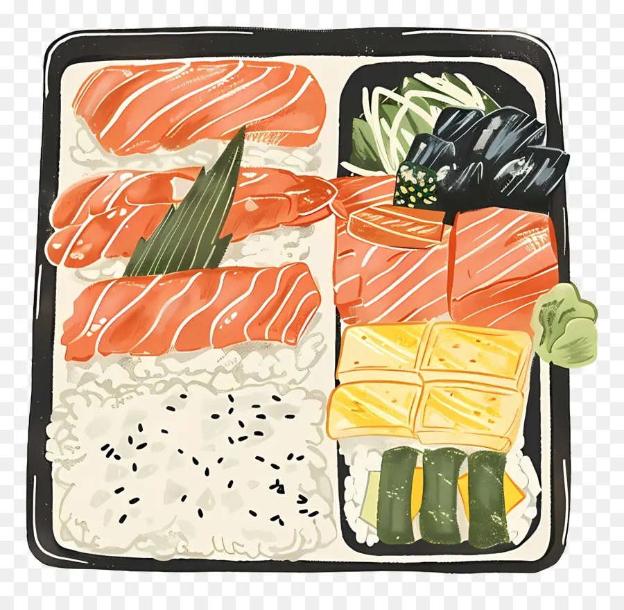 Kotak Bento，Sushi PNG