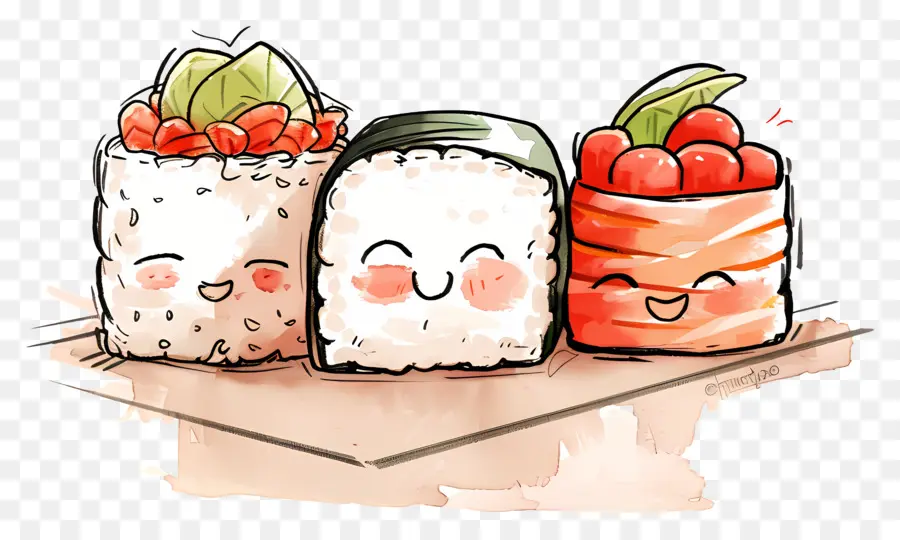 Sushi，Tersenyum PNG