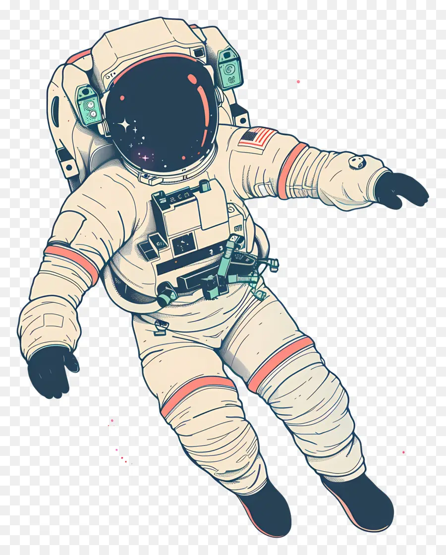 Astronot Di Ruang Angkasa，Astronot PNG