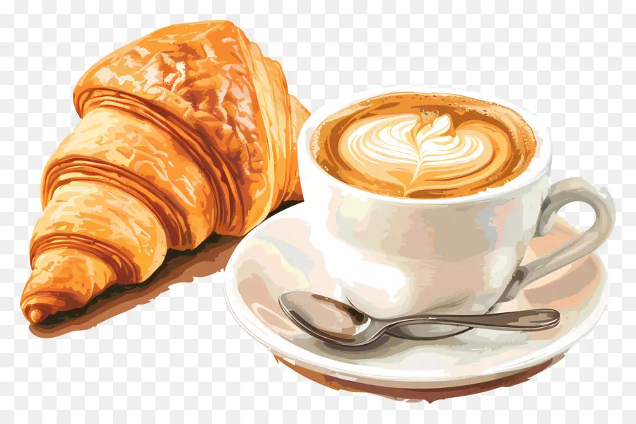 Croissant Dan Kopi，Kopi PNG