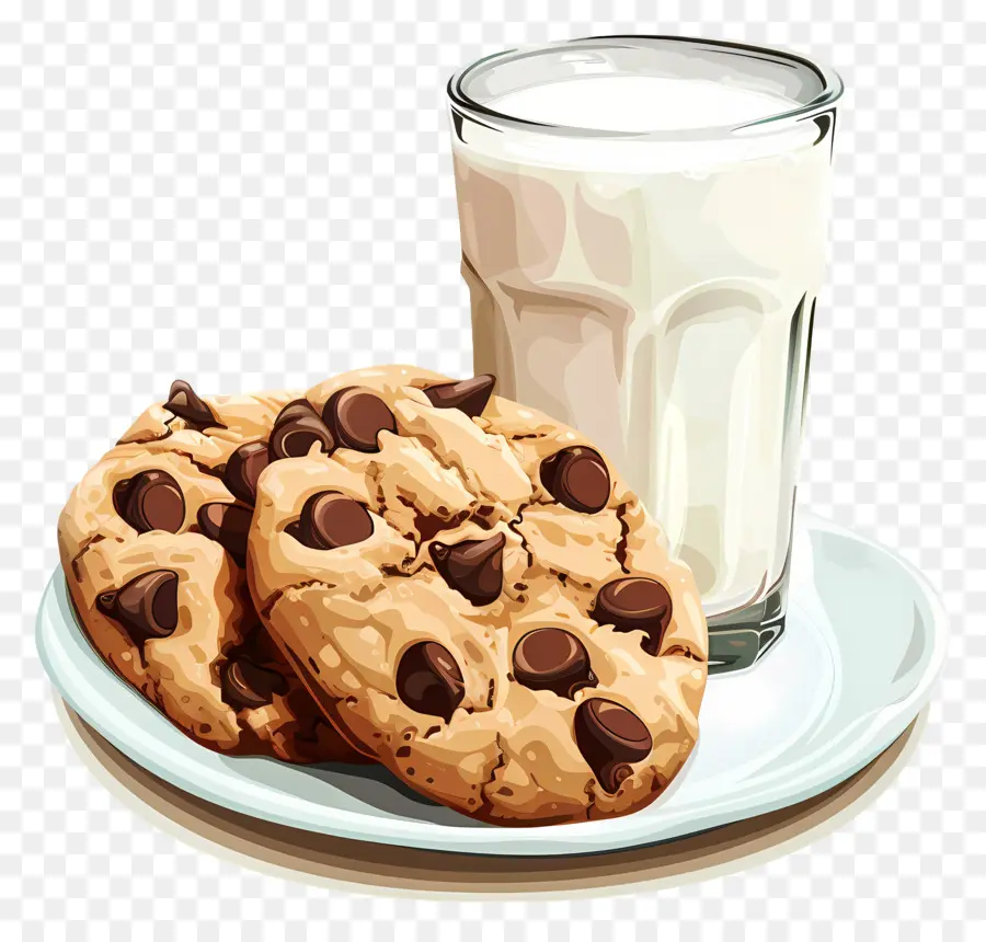 Kue Dan Susu，Chocolate Chip Cookie PNG