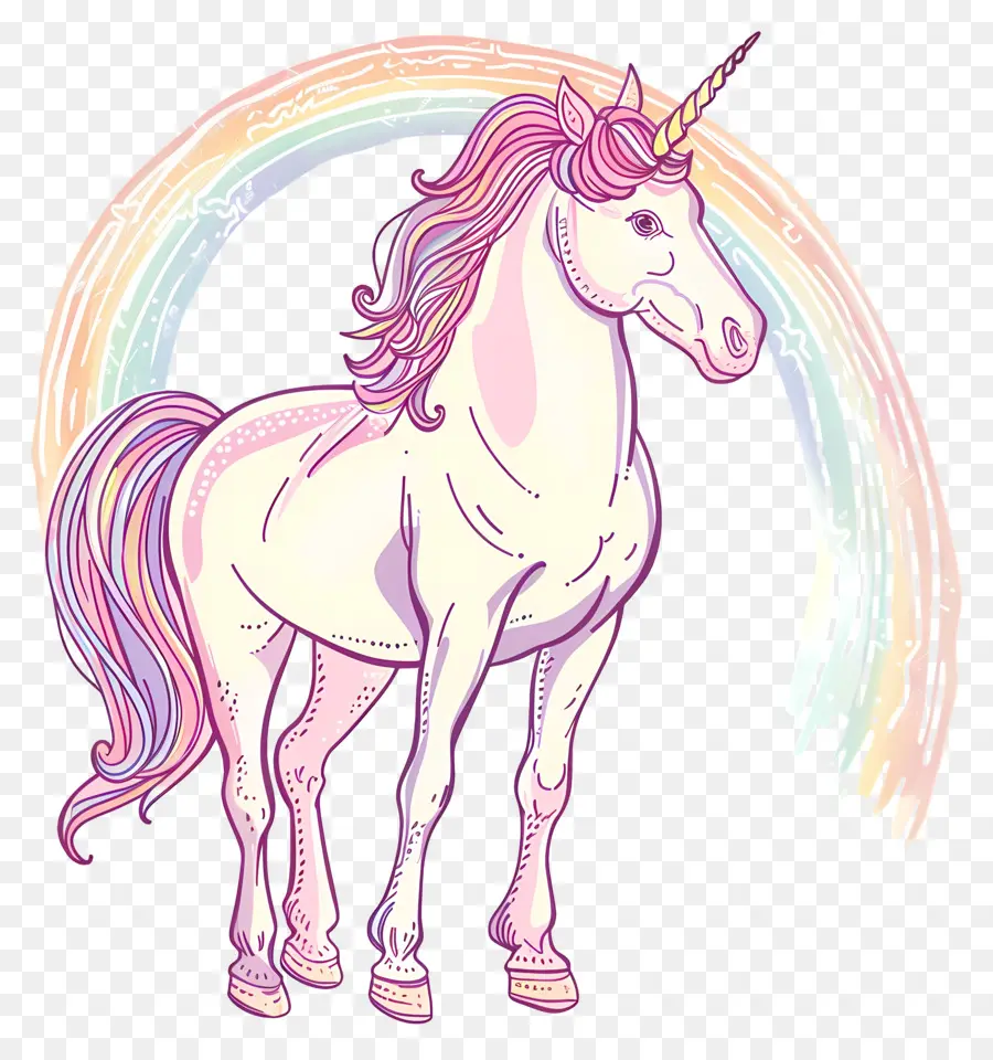 Unicorn Dengan Pelangi，Unicorn PNG