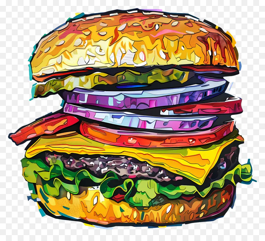 Hamburger，Abstrak PNG