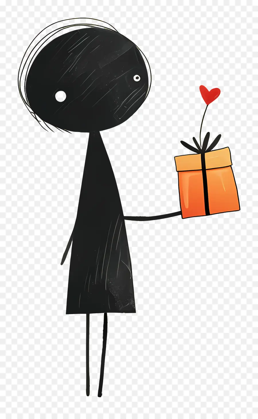 Stickman Dengan Hadiah，Kotak Hadiah PNG