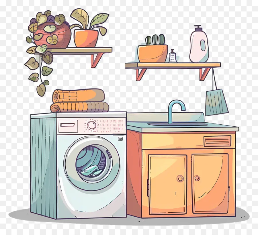 Ruang Binatu，Desain Dapur Kecil PNG