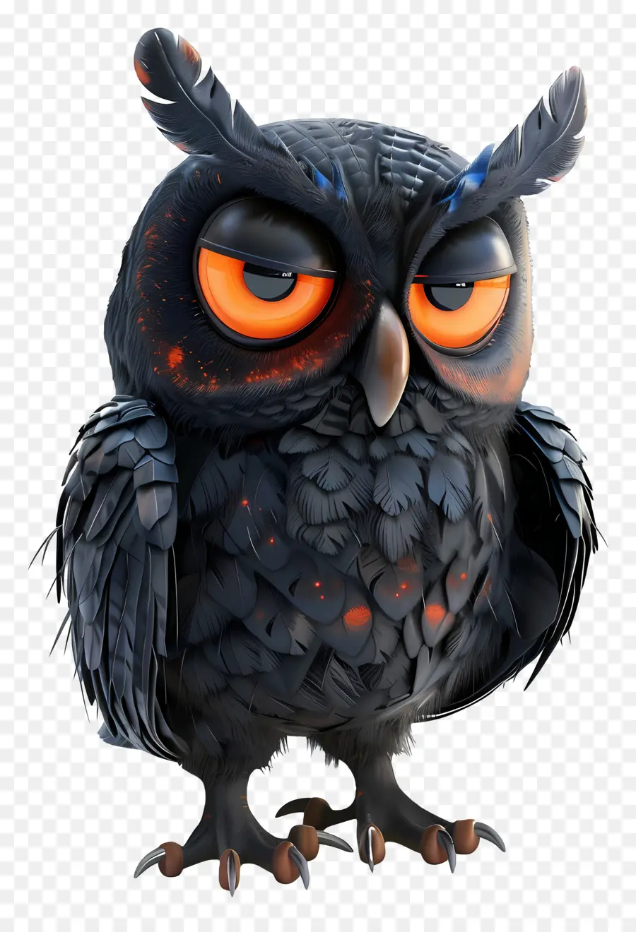 Halloween Owl，Hitam Owl PNG