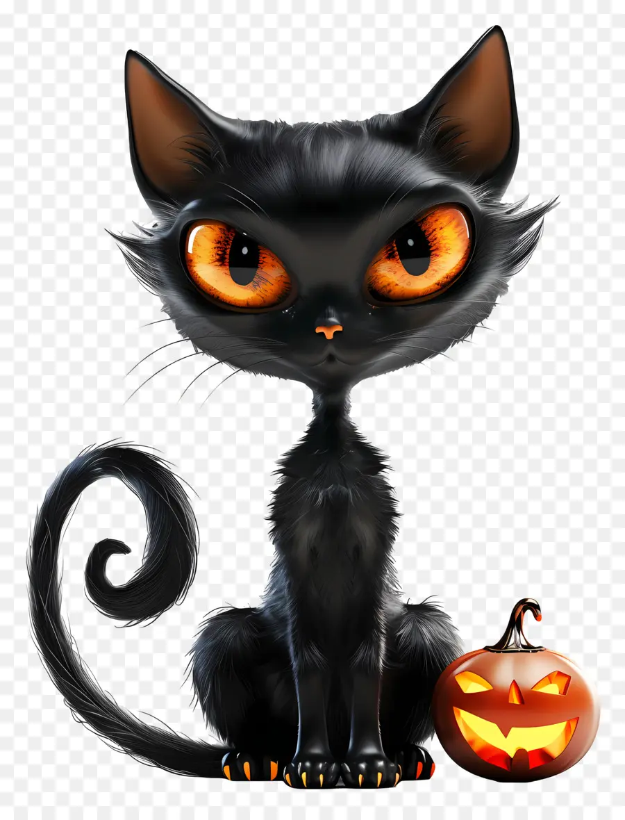 Halloween Kucing Hitam，Kucing Hitam PNG