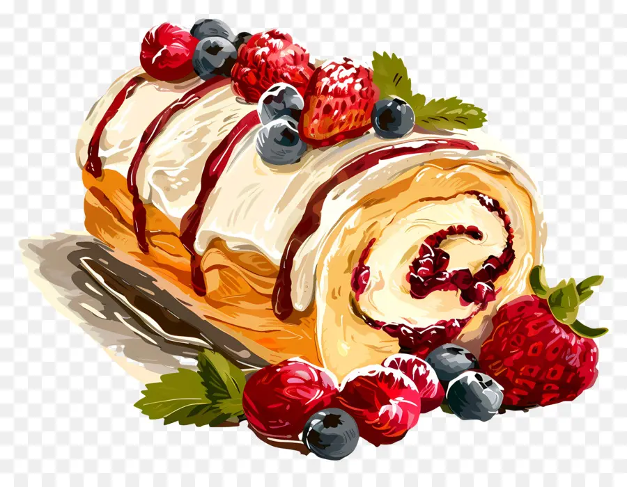 Swiss Roll，Kue PNG