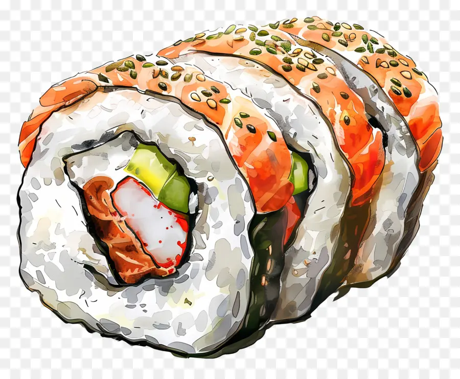 Maki Sushi Roll，Sushi Roll PNG