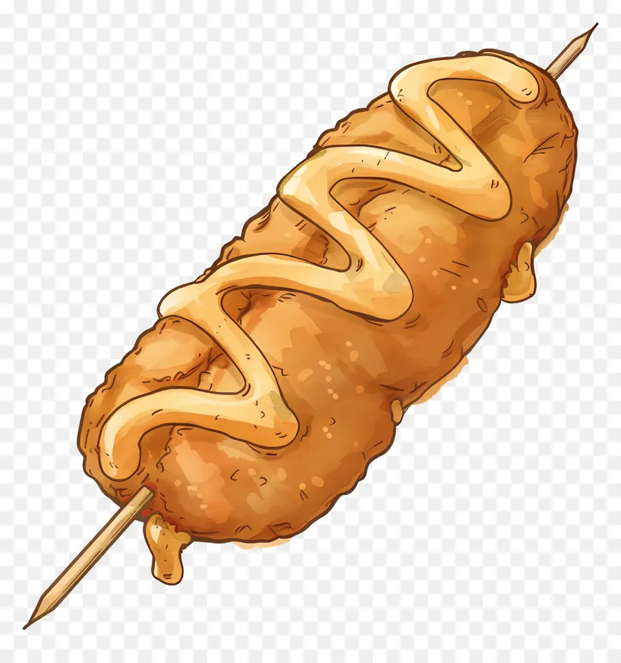 Corndog，Tongkat Hamburger PNG