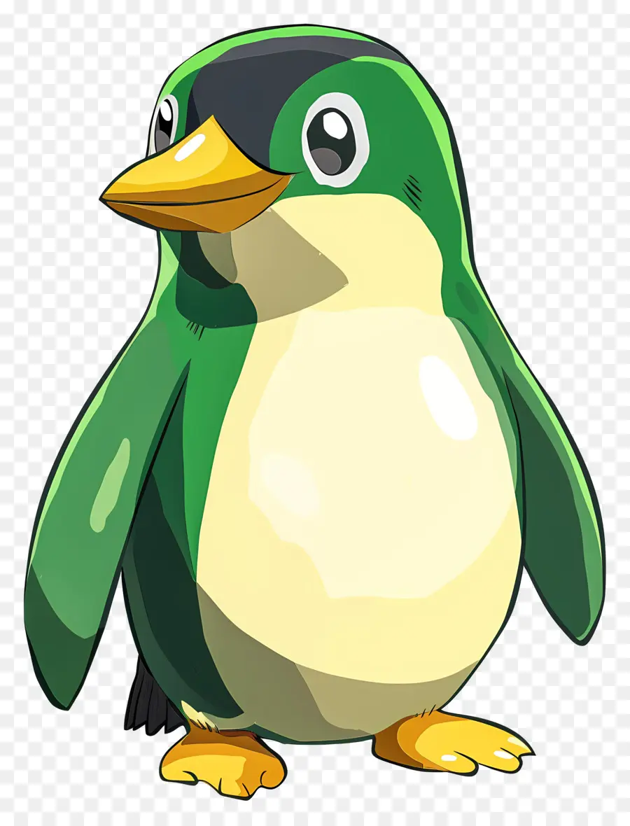 Kartun Penguin，Burung Hijau PNG