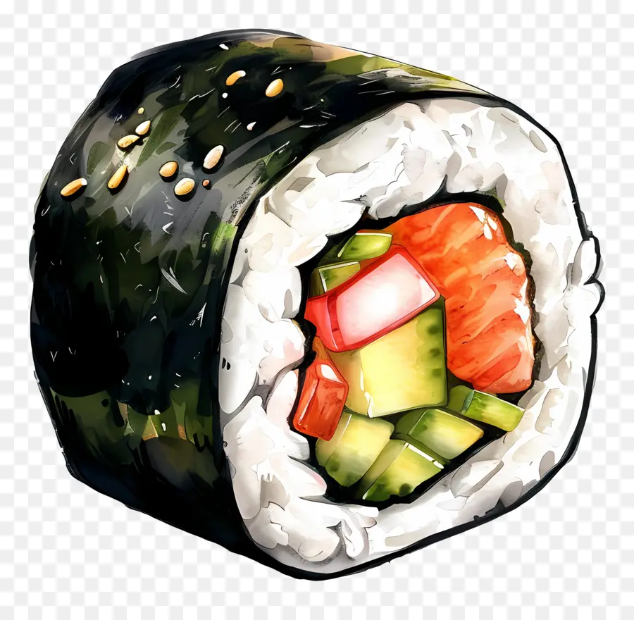 Maki Sushi Roll，Sushi Roll PNG