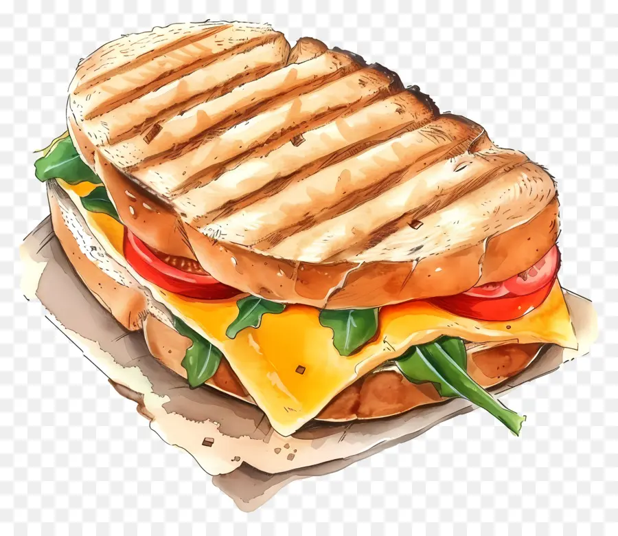 Panini Keju，Sandwich PNG