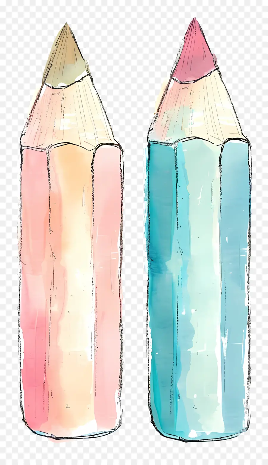 Pensil Warna，Biru PNG