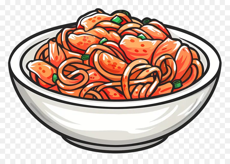 Salad Kimchi Korea，Spaghetti PNG