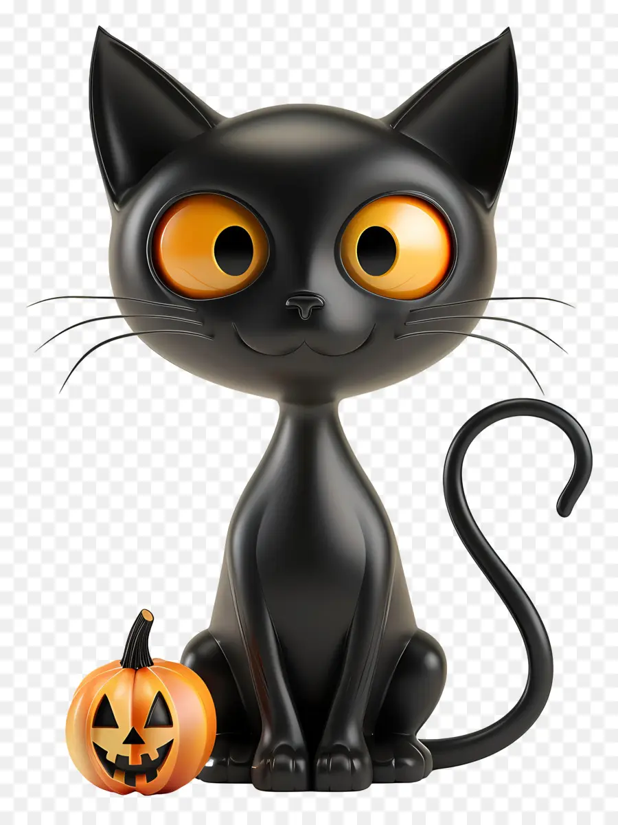 Halloween Kucing Hitam，Kucing Hitam PNG