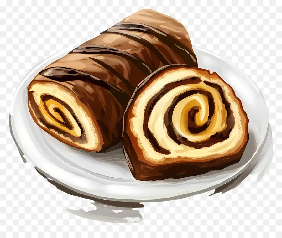 Swiss Roll，Kue Cokelat PNG