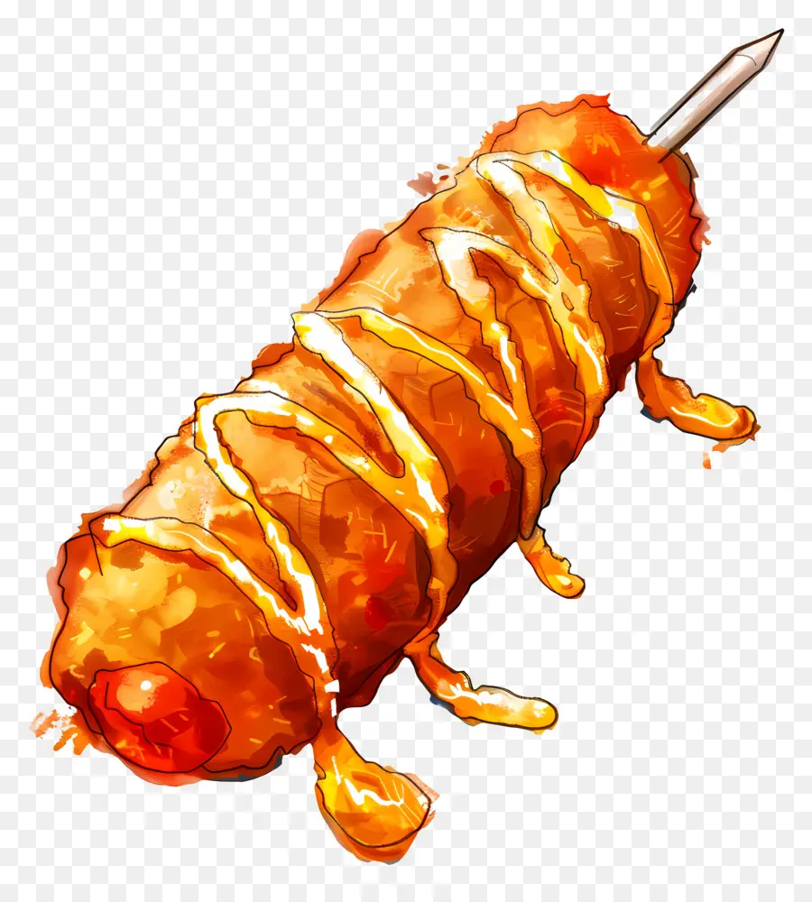 Corndog，Kentang Panggang PNG