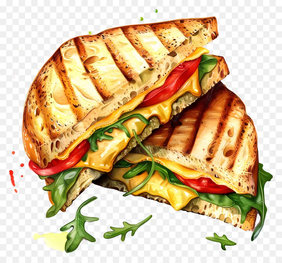 Panini Keju，Sandwich PNG