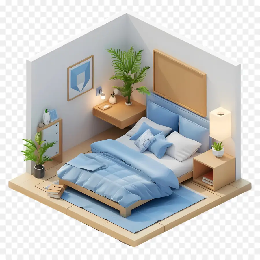 Kamar Tidur 3d，Kamar Tidur Kecil PNG