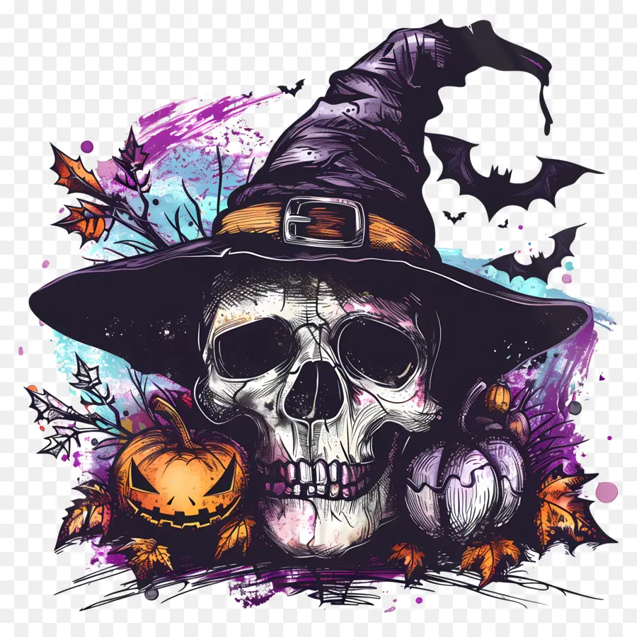 Tengkorak Halloween，Halloween PNG