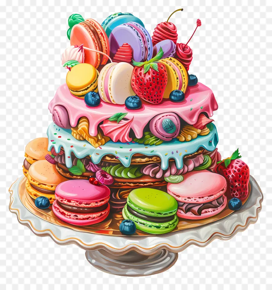 Kue Macaron Paradise，Kue Ulang Tahun PNG