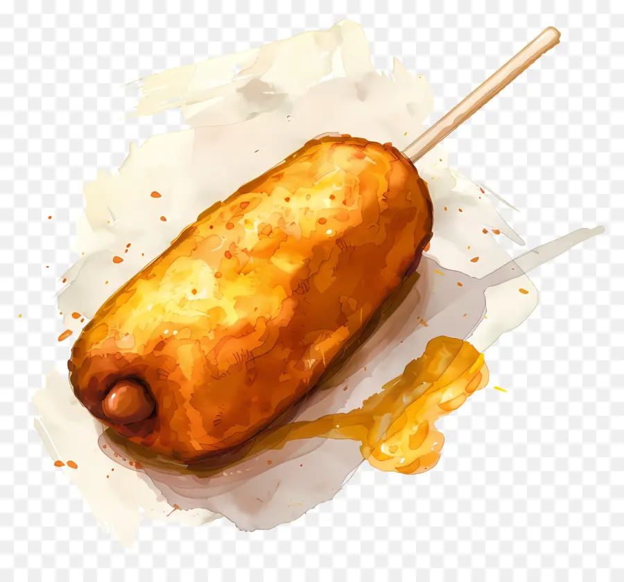 Corndog，Tongkat Adonan Goreng PNG